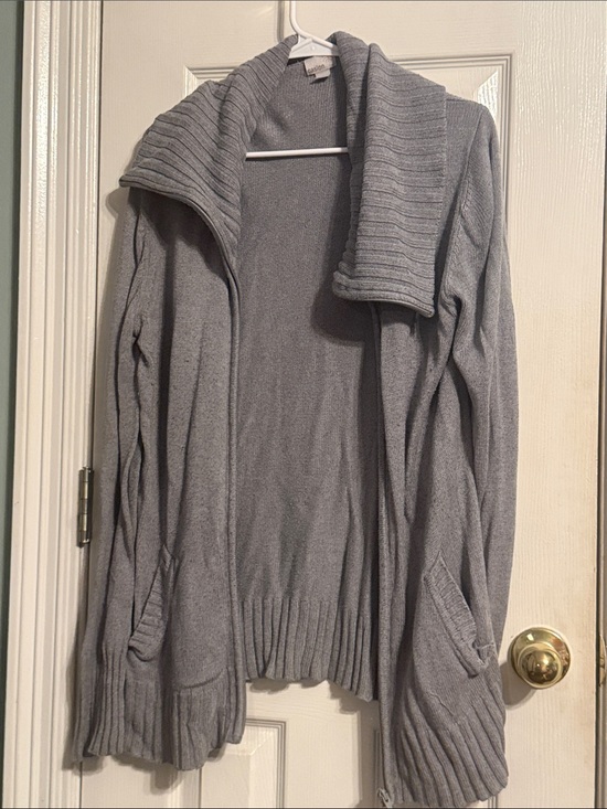 Caslon Sweaters - Caslon Light Gray Open-Knit Sweater